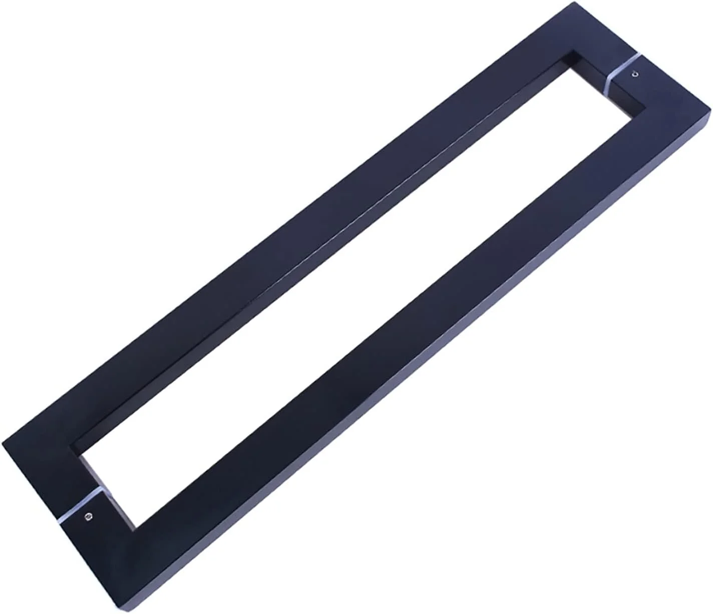 دستگیره درب، دستگیره درب استیل ضد زنگ رنگ شده، دستگیره درب شیشه ای اداری، دستگیره کشویی درب چوبی، دستگیره لوله مربعی مشکی، 5 طول، 1000×962 میلی متر