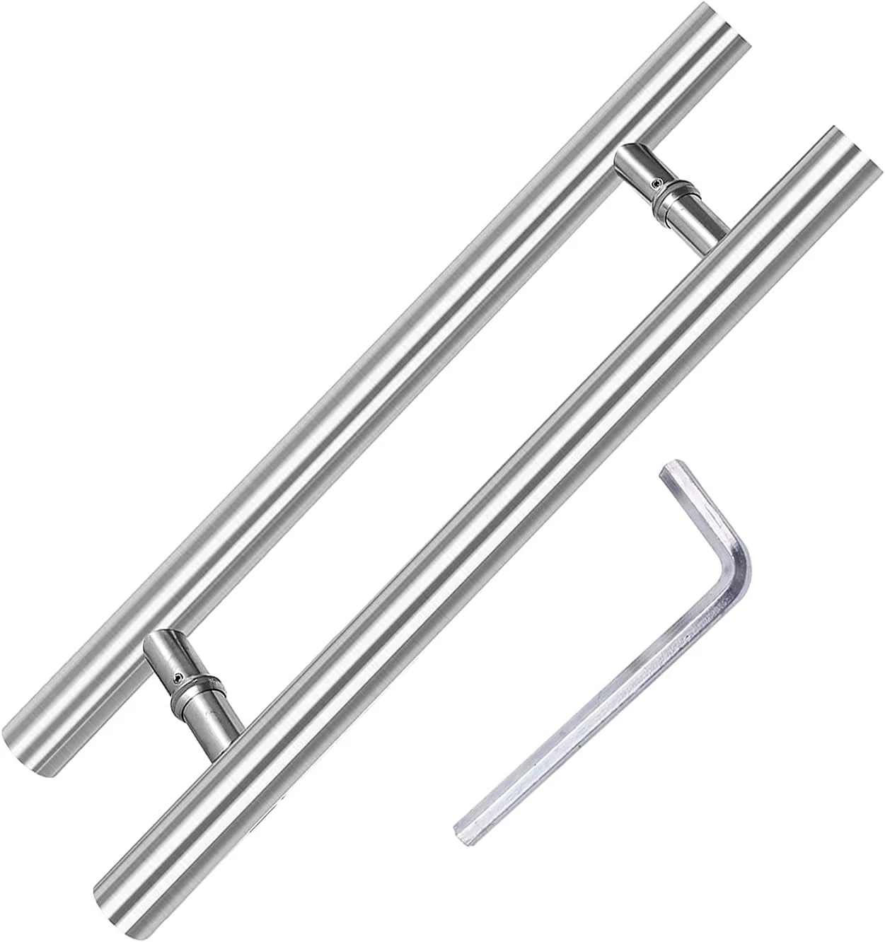 دستگیره درب کشویی استیل ضد زنگ، دستگیره فشاری تجاری H شکل برای درب شیشه ای و چوبی، دستگیره مدرن ورودی درب، نقره ای - 1000 * 800 میلی متر دستگیره درب کشویی استیل ضد زنگ، دستگیره فشاری تجاری H شکل برای درب شیشه ای و چوبی، دستگیره مدرن ورودی درب، نقره ای - 1000 * 800 میلی متر