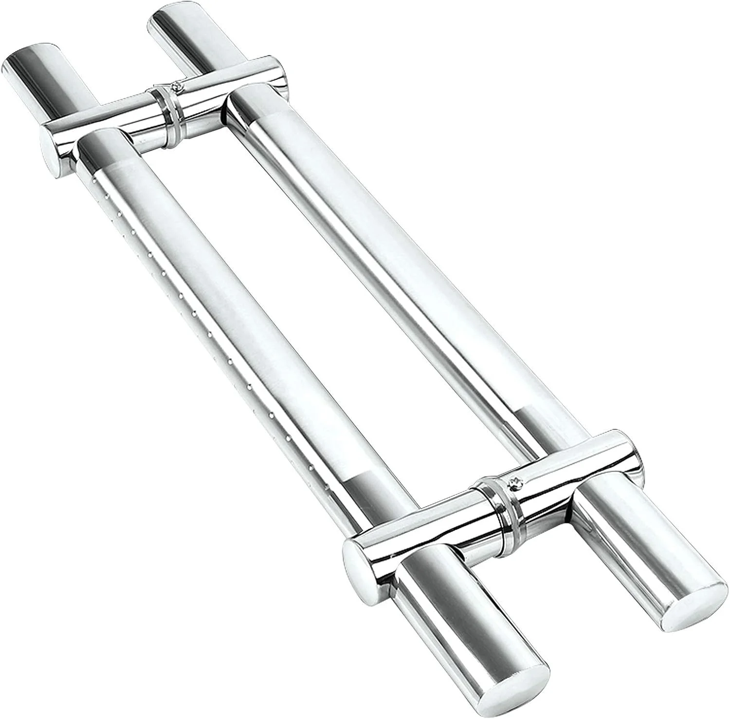 دستگیره درب کشویی انبار، دستگیره درب شیشه ای ضخیم شده، دستگیره درب لوله ای تخت سنگین، برای فروشگاه خانه گاراژ دفتر - دستگیره درب استیل ضد زنگ -، 80 * 60 سانتی متر