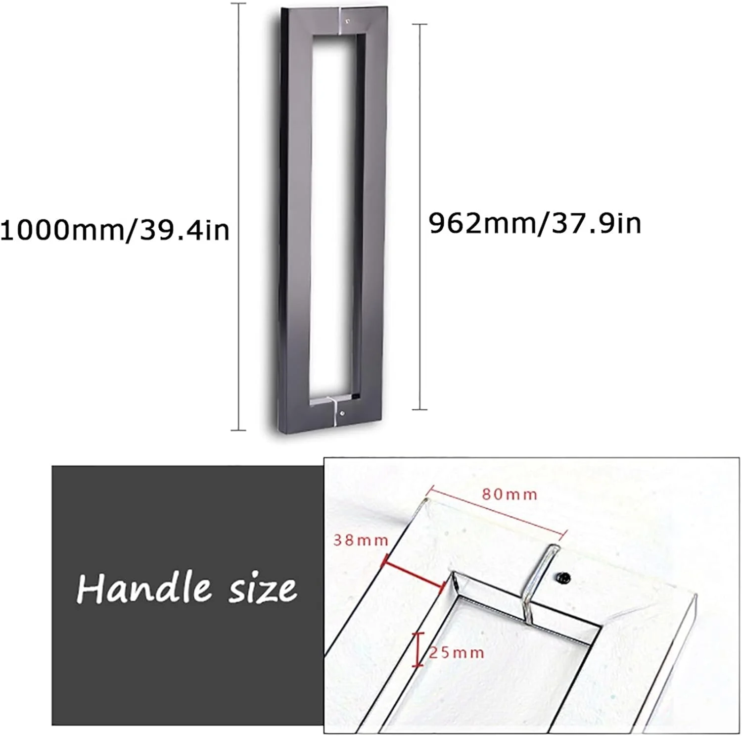 دستگیره درب، دستگیره درب استیل ضد زنگ رنگ شده، دستگیره درب شیشه ای اداری، دستگیره کشویی درب چوبی، دستگیره لوله مربعی مشکی، 5 طول، 1000×962 میلی متر دستگیره درب، دستگیره درب استیل ضد زنگ رنگ شده، دستگیره درب شیشه ای اداری، دستگیره کشویی درب چوبی، دستگیره لوله مربعی مشکی، 5 طول، 1000×962 میلی متر