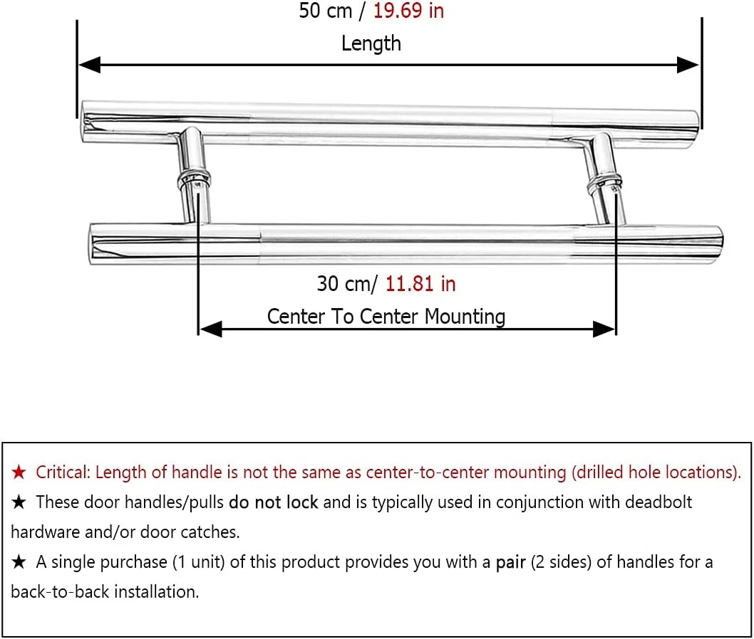دستگیره درب ورودی مدرن هتل، دستگیره درب کشویی انبار با واشر لاستیکی، دستگیره کششی دروازه به طول 50 سانتی متر برای درب های شیشه ای و چوبی ورودی دوش، طول 50 سانتی متر | فاصله مرکز تا مرکز 30 سانتی متر دستگیره درب ورودی مدرن هتل، دستگیره درب کشویی انبار با واشر لاستیکی، دستگیره کششی دروازه به طول 50 سانتی متر برای درب های شیشه ای و چوبی ورودی دوش، طول 50 سانتی متر | فاصله مرکز تا مرکز 30 سانتی متر