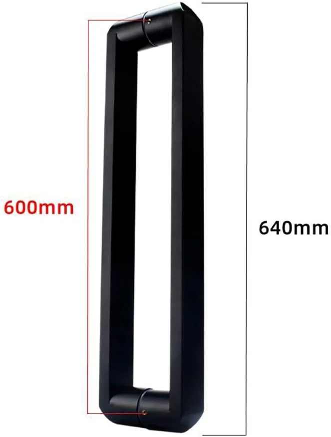 دستگیره درب کشویی انبار، دستگیره درب شیشه ای، رنگ مشکی استیل ضد زنگ 304، دستگیره فشاری-کششی تک درب / دستگیره درب حمام، 10 طول، طول 640 میلی متر دستگیره درب کشویی انبار، دستگیره درب شیشه ای، رنگ مشکی استیل ضد زنگ 304، دستگیره فشاری-کششی تک درب / دستگیره درب حمام، 10 طول، طول 640 میلی متر