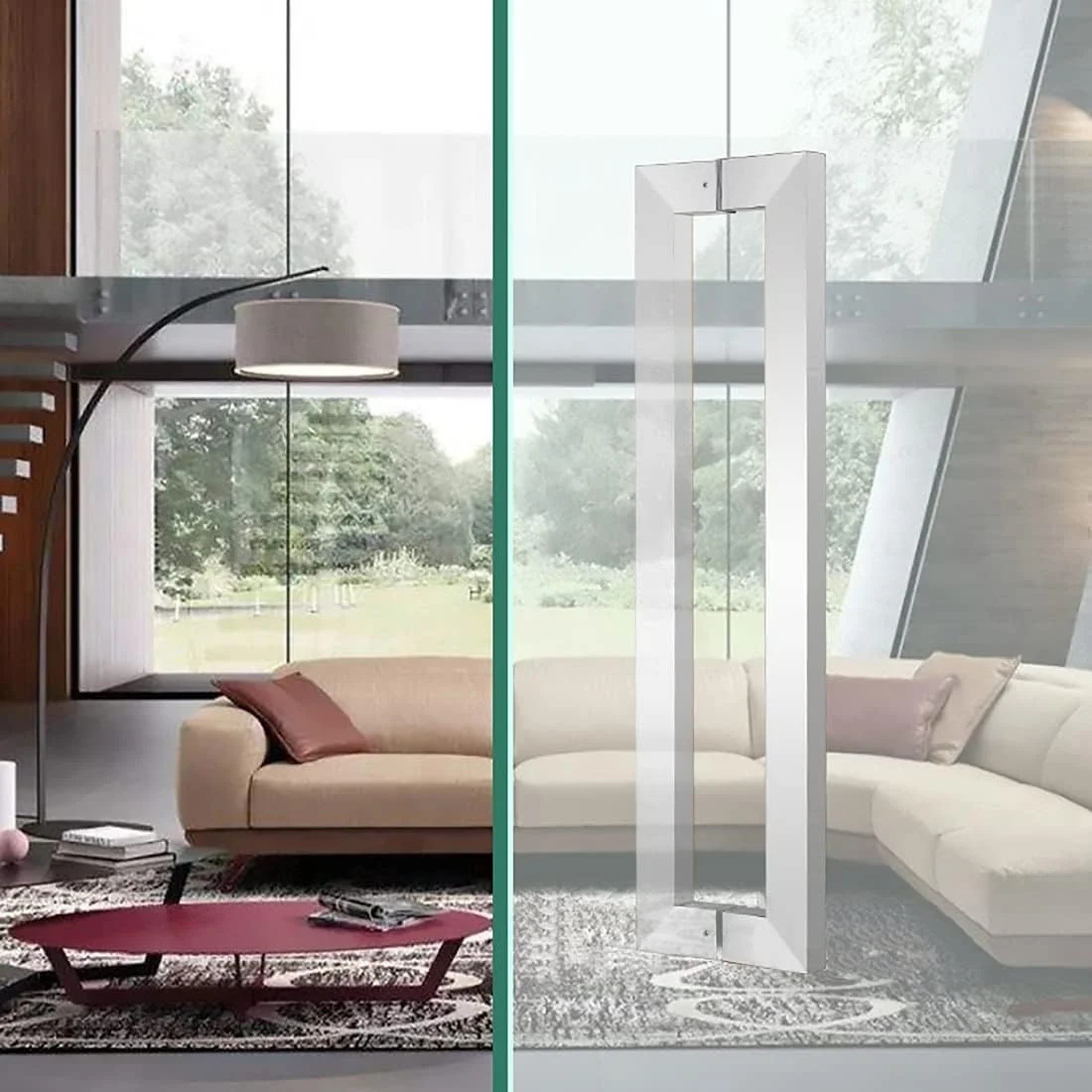 دستگیره درب ورودی مدرن، دستگیره کششی فلزی نصب شده در کنار با سخت افزار همسطح، دستگیره درب کشویی انبار برای درب شیشه ای چوبی، درب های رستوران سالن هتل، نقره ای - طول 80 سانتی متر | مرکز تا مرکز 76.2 سانتی متر دستگیره درب ورودی مدرن، دستگیره کششی فلزی نصب شده در کنار با سخت افزار همسطح، دستگیره درب کشویی انبار برای درب شیشه ای چوبی، درب های رستوران سالن هتل، نقره ای - طول 80 سانتی متر | مرکز تا مرکز 76.2 سانتی متر