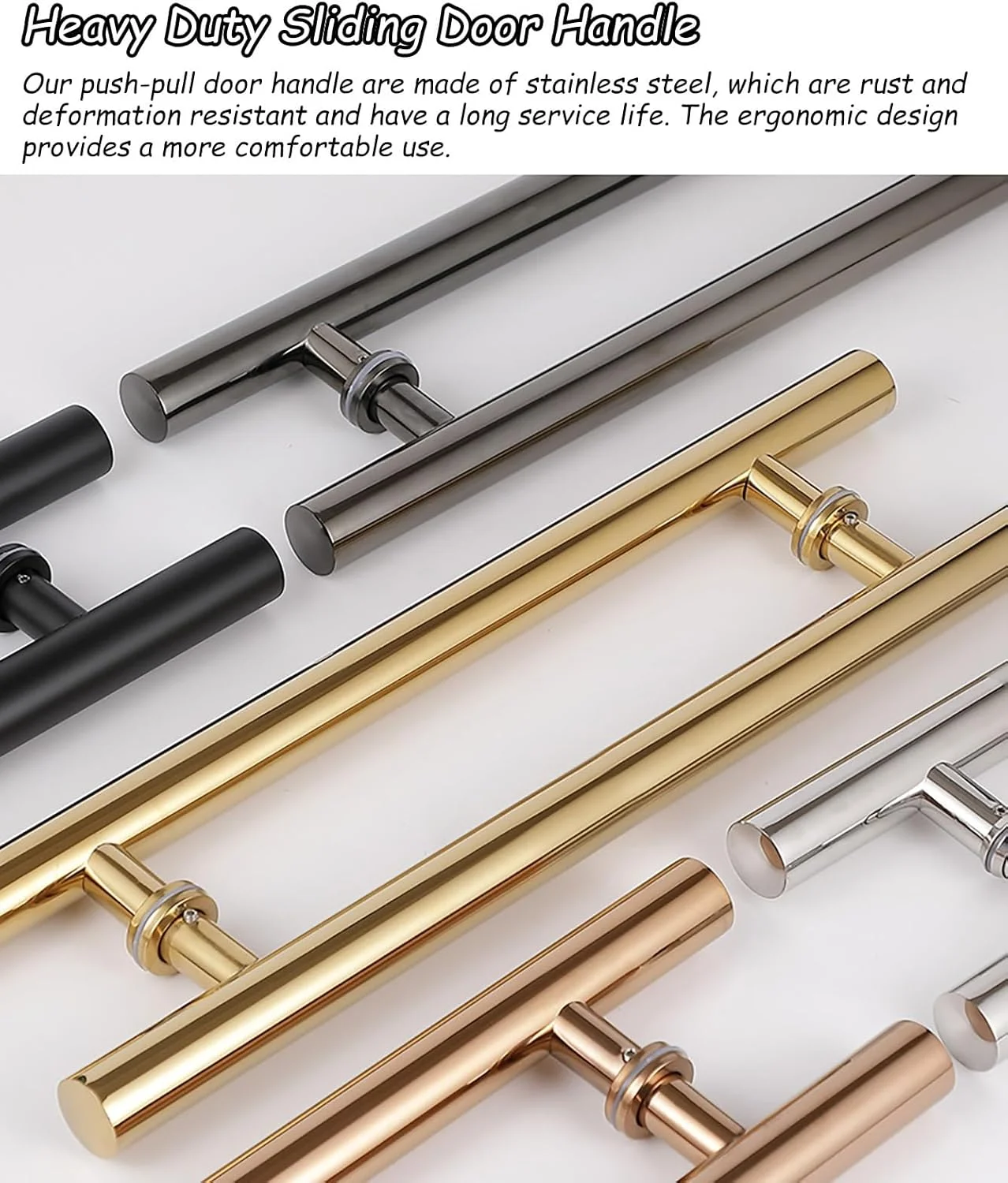 دستگیره های درب شیشه ای کششی تجاری، دستگیره درب برای درب انبار، دستگیره مدرن دو طرفه درب، برای درب ورودی داخلی/خارجی، مشکی 1-80X60cm/31.5"X23.6" دستگیره های درب شیشه ای کششی تجاری، دستگیره درب برای درب انبار، دستگیره مدرن دو طرفه درب، برای درب ورودی داخلی/خارجی، مشکی 1-80X60cm/31.5"X23.6"