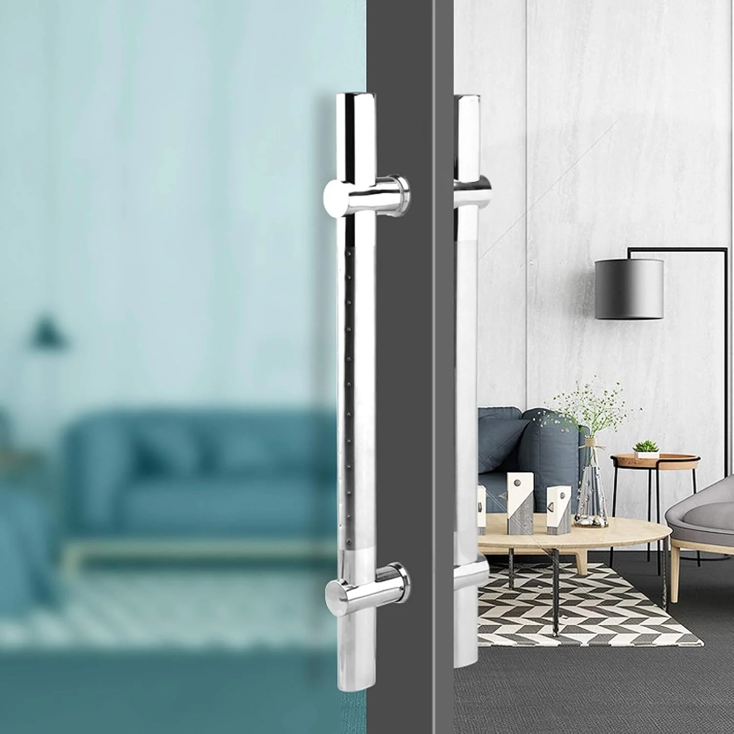 دستگیره درب کشویی انبار، دستگیره درب شیشه ای ضخیم شده، دستگیره درب لوله ای تخت سنگین، برای فروشگاه خانه گاراژ دفتر - دستگیره درب استیل ضد زنگ -، 80 * 60 سانتی متر دستگیره درب کشویی انبار، دستگیره درب شیشه ای ضخیم شده، دستگیره درب لوله ای تخت سنگین، برای فروشگاه خانه گاراژ دفتر - دستگیره درب استیل ضد زنگ -، 80 * 60 سانتی متر