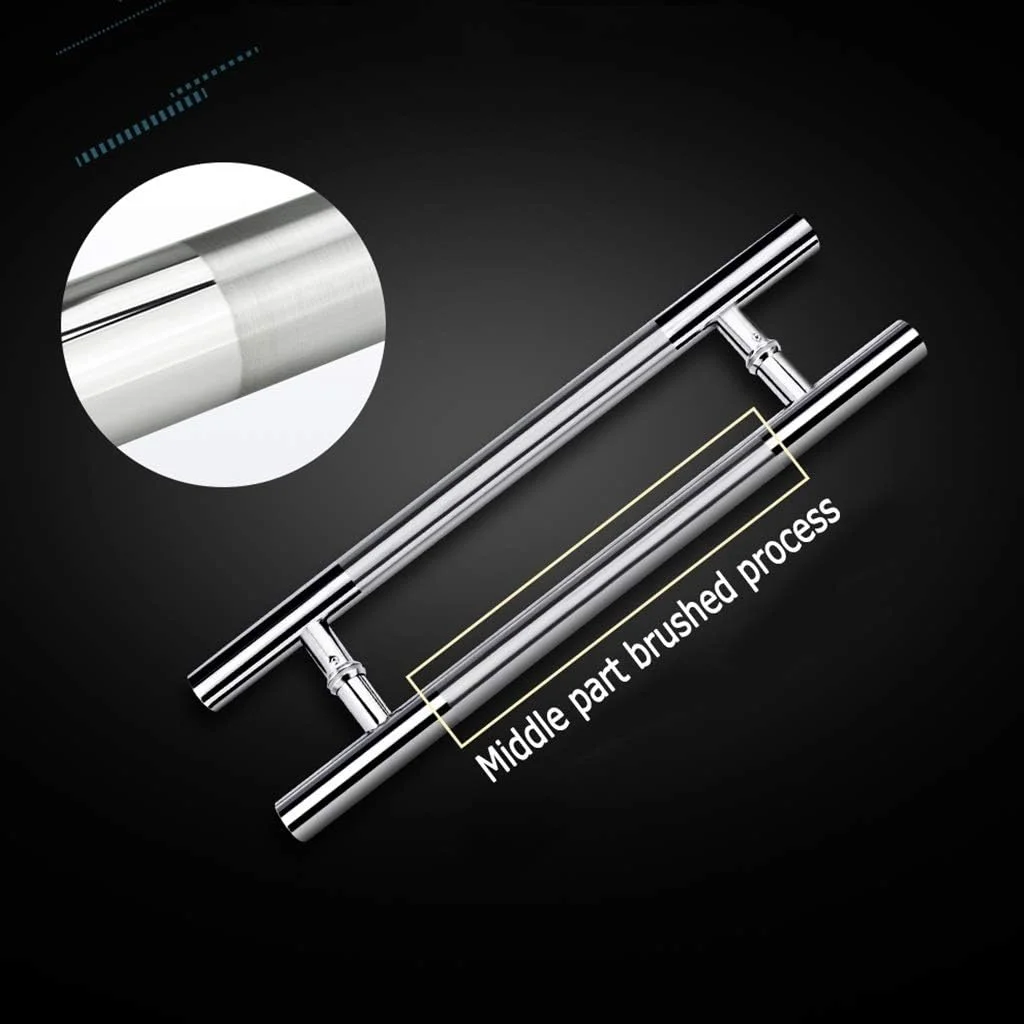 دستگیره درب کشویی انبار، دستگیره درب شیشه ای استیل ضد زنگ برس خورده، دستگیره فشاری-کششی درب اداری/دستگیره درب چوبی منزل، 7 سایز، 80x50 سانتی متر دستگیره درب کشویی انبار، دستگیره درب شیشه ای استیل ضد زنگ برس خورده، دستگیره فشاری-کششی درب اداری/دستگیره درب چوبی منزل، 7 سایز، 80x50 سانتی متر