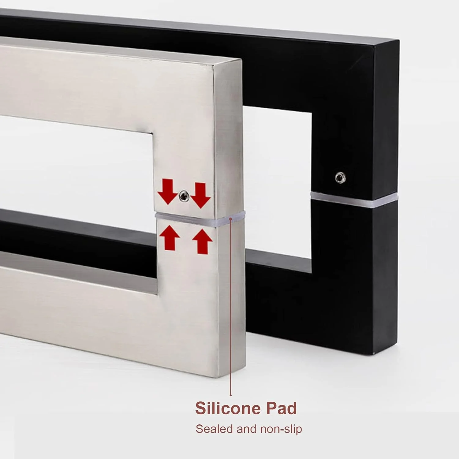 دستگیره کششی درب انبار، مناسب برای درب های داخلی و خارجی، دستگیره درب شیشه ای حمام، دستگیره مدرن کشویی درب انبار، مستطیلی دو طرفه، نقره ای - 60 سانتی متر دستگیره کششی درب انبار، مناسب برای درب های داخلی و خارجی، دستگیره درب شیشه ای حمام، دستگیره مدرن کشویی درب انبار، مستطیلی دو طرفه، نقره ای - 60 سانتی متر