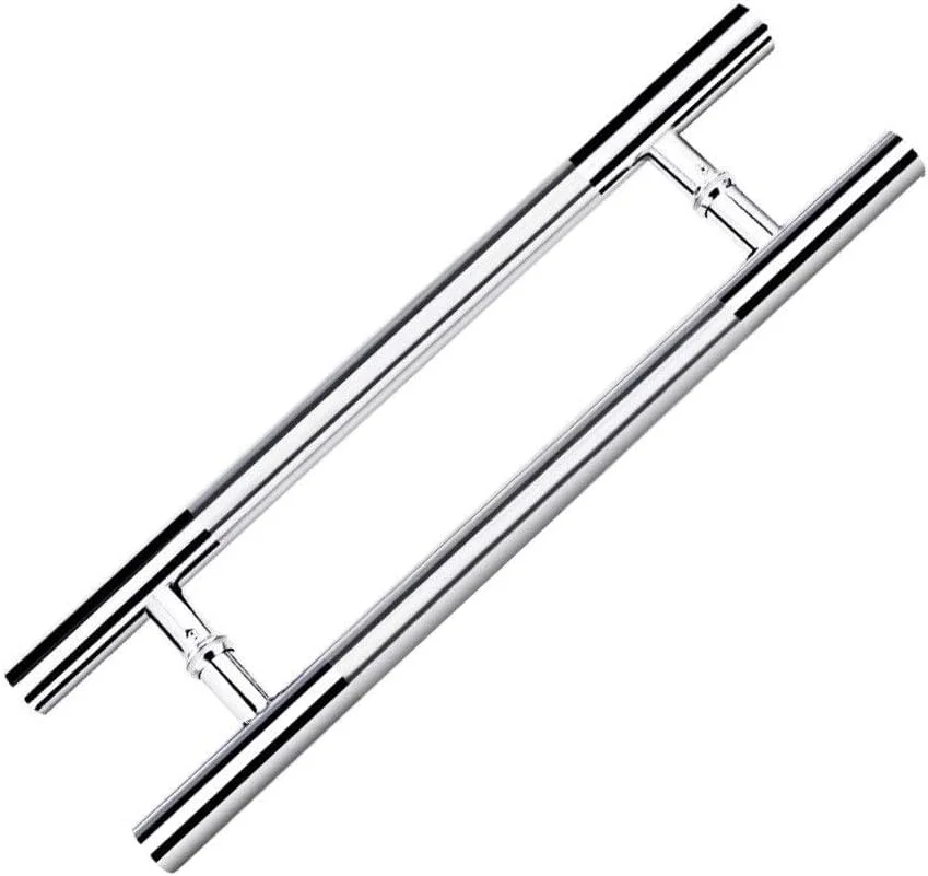 دستگیره درب کشویی انبار، دستگیره درب شیشه ای استیل ضد زنگ برس خورده، دستگیره فشاری-کششی درب اداری/دستگیره درب چوبی منزل، 7 سایز، 80x50 سانتی متر