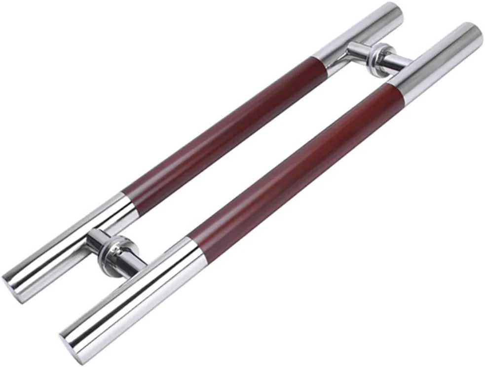 دستگیره درب کشویی انبار، دستگیره درب شیشه ای، دستگیره درب فشاری-کششی استیل ضد زنگ سنگین، مناسب برای فروشگاه، اداره، درب چوبی، 6 سایز، 120x90 سانتی متر