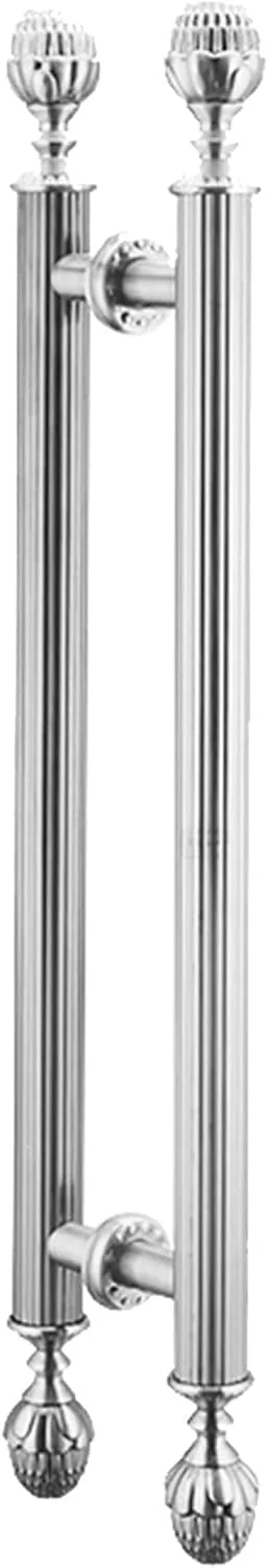 دستگیره کشویی درب انبار، نقره ای، مناسب برای درب های چوبی/فلزی/شیشه ای، دستگیره درب کشویی انبار برای درب های چوبی/فلزی/شیشه ای، میله کششی دروازه به سبک اروپایی، 50 سانتی متر