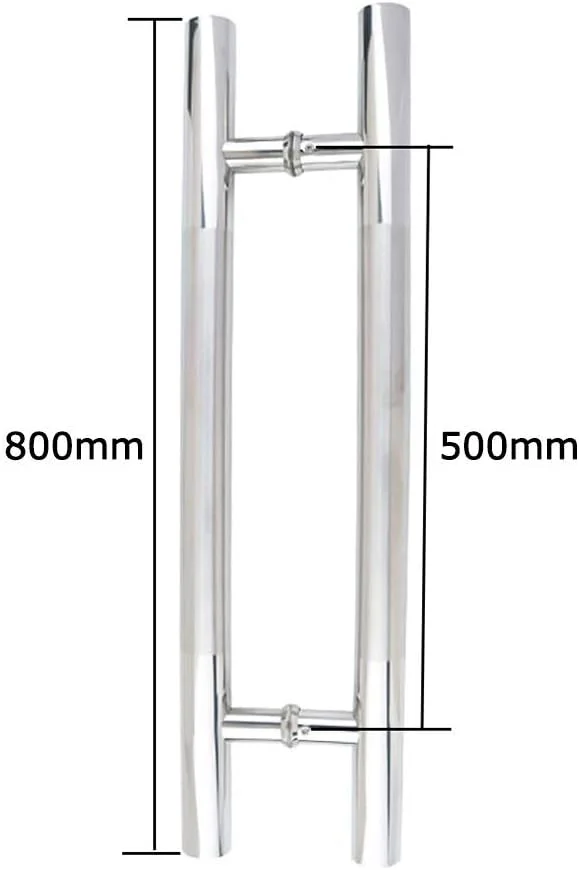 دستگیره درب لوله ای گرد ضخیم استیل ضد زنگ، مناسب برای درب شیشه ای منزل، دفتر کار، حمام و درب کشویی، 800×500 میلی متر دستگیره درب لوله ای گرد ضخیم استیل ضد زنگ، مناسب برای درب شیشه ای منزل، دفتر کار، حمام و درب کشویی، 800×500 میلی متر