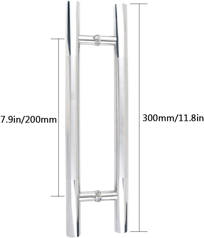 دستگیره درب شیشه ای گرد از جنس استیل ضد زنگ، دستگیره فشاری-کششی درب، دستگیره درب کشویی انبار، دستگیره درب داخلی و خارجی، قطعات جایگزین برای حمام، 300×200 میلی متر دستگیره درب شیشه ای گرد از جنس استیل ضد زنگ، دستگیره فشاری-کششی درب، دستگیره درب کشویی انبار، دستگیره درب داخلی و خارجی، قطعات جایگزین برای حمام، 300×200 میلی متر