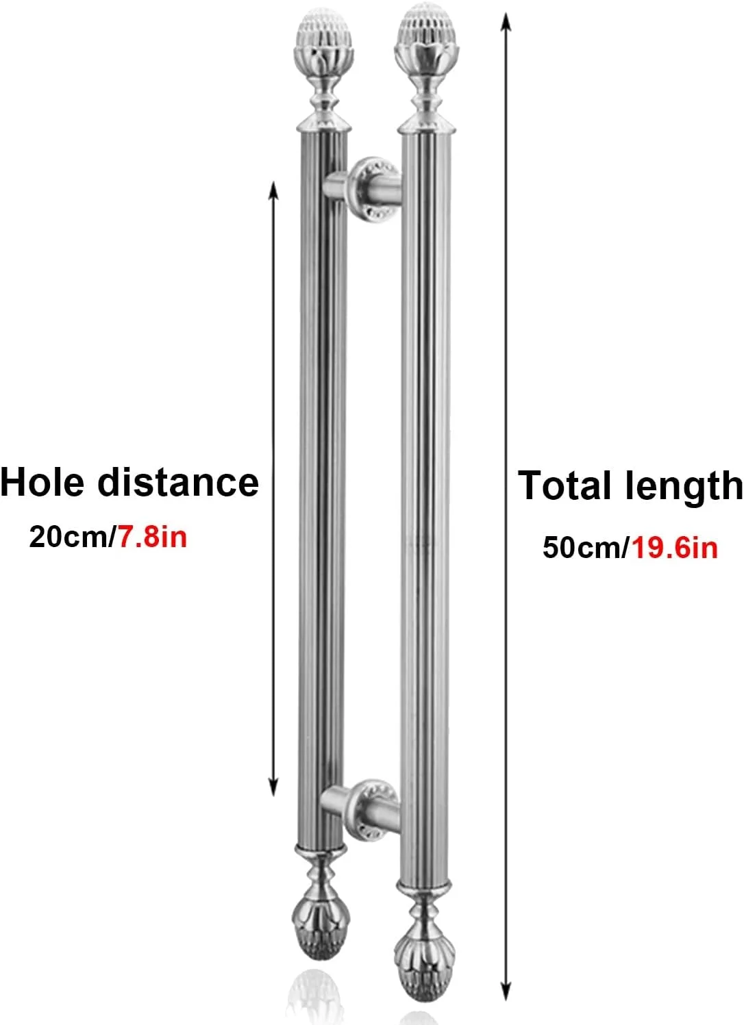 دستگیره کشویی درب انبار، نقره ای، مناسب برای درب های چوبی/فلزی/شیشه ای، دستگیره درب کشویی انبار برای درب های چوبی/فلزی/شیشه ای، میله کششی دروازه به سبک اروپایی، 50 سانتی متر دستگیره کشویی درب انبار، نقره ای، مناسب برای درب های چوبی/فلزی/شیشه ای، دستگیره درب کشویی انبار برای درب های چوبی/فلزی/شیشه ای، میله کششی دروازه به سبک اروپایی، 50 سانتی متر