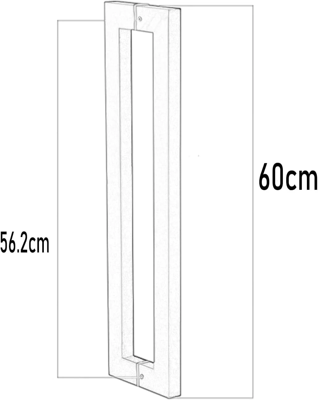 دستگیره درب کشویی انبار، دستگیره درب استیل ضد زنگ 304، میله تخت مستطیلی شکل، دستگیره مدرن ورودی، دستگیره درب مدرن، میله کششی دوش، نقره ای - L:60cm(23.6in)/56.2cm(22.1in) دستگیره درب کشویی انبار، دستگیره درب استیل ضد زنگ 304، میله تخت مستطیلی شکل، دستگیره مدرن ورودی، دستگیره درب مدرن، میله کششی دوش، نقره ای - L:60cm(23.6in)/56.2cm(22.1in)