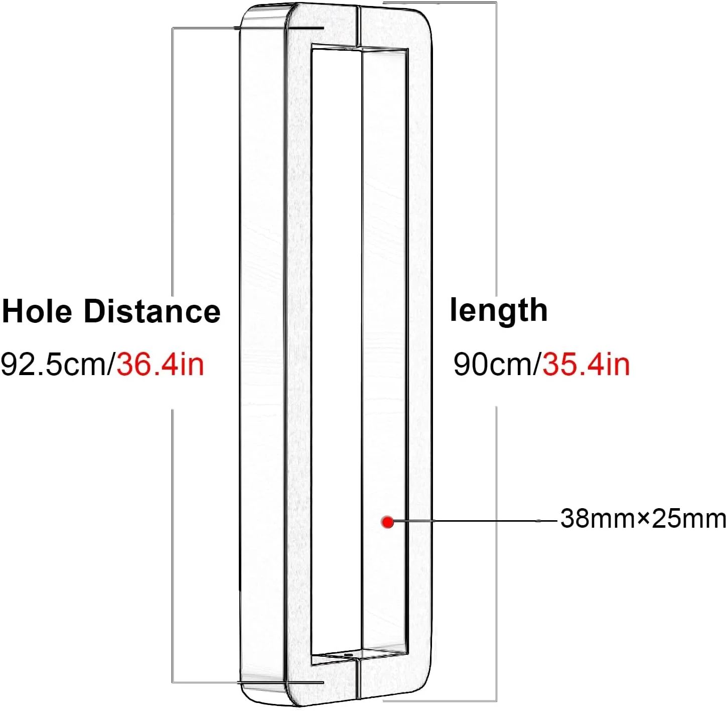 دستگیره درب کشویی انبار، دستگیره درب شیشه ای آشپزخانه، دستگیره های کششی داخلی و خارجی برای درب های چوبی و فلزی، طول 62.5/92.5/122.5/142.5 سانتی متر دستگیره درب کشویی انبار، دستگیره درب شیشه ای آشپزخانه، دستگیره های کششی داخلی و خارجی برای درب های چوبی و فلزی، طول 62.5/92.5/122.5/142.5 سانتی متر