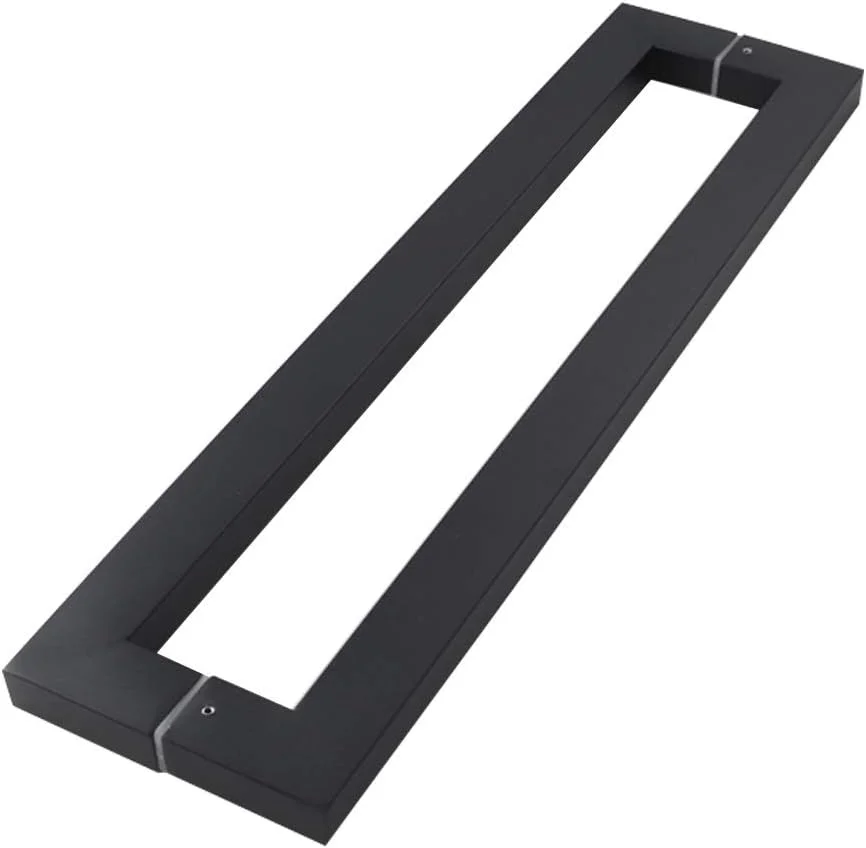 دستگیره درب کشویی انبار، دستگیره درب شیشه ای استیل ضخیم شده، دستگیره درب کشویی چوبی اداری، 2 رنگ/4 طول، مشکی-1000 میلی متر