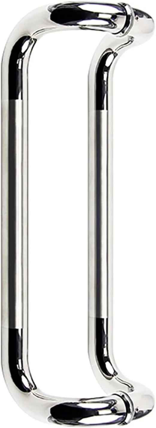 دستگیره درب لوله ای گرد استیل ضد زنگ سنگین، مناسب برای درب های شیشه ای حمام/دفتر کار خانگی، 5 سایز، 300×280×25 میلی متر