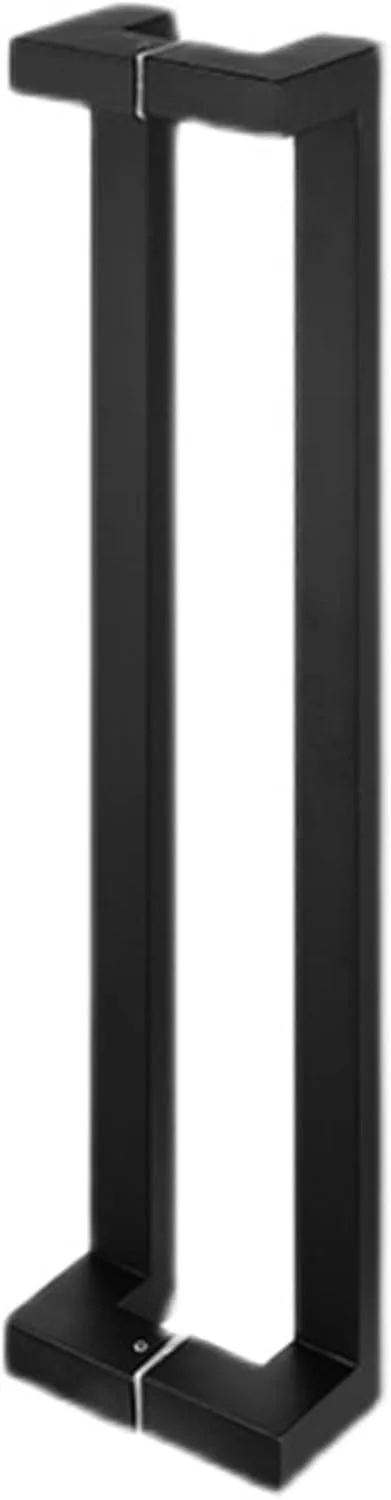 دستگیره کششی درب آشپزخانه و حمام، دستگیره درب کشویی دو طرفه استیل ضد زنگ، دستگیره درب سنگین چرخشی، مناسب برای درب های جلویی چوبی، شیشه ای و فلزی، ساده و M، مشکی#1-طول 42.5 سانتی متر (16.7 اینچ)