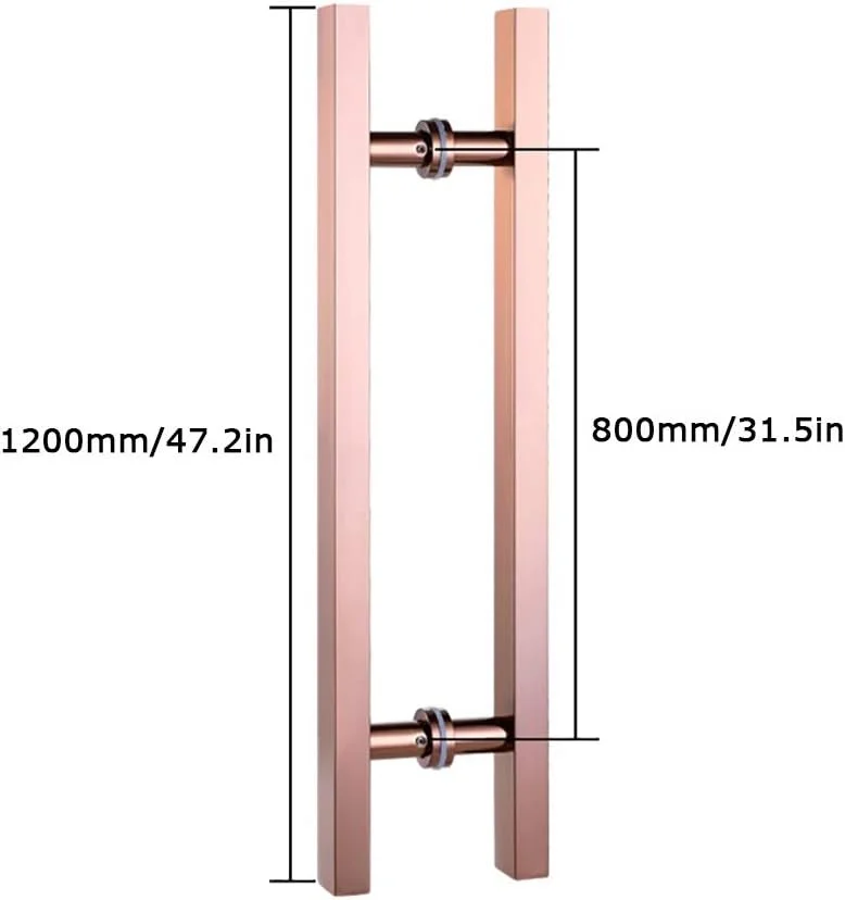 دستگیره درب، دستگیره لوله مربعی استیل ضد زنگ سنگین، دستگیره فشاری-کششی درب شیشه ای/دستگیره درب چوبی انبار، 1200×800 میلی متر دستگیره درب، دستگیره لوله مربعی استیل ضد زنگ سنگین، دستگیره فشاری-کششی درب شیشه ای/دستگیره درب چوبی انبار، 1200×800 میلی متر
