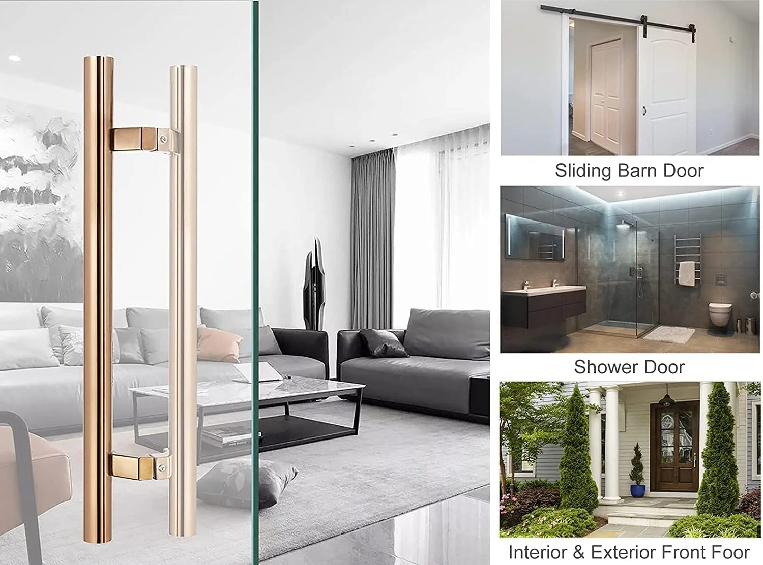 دستگیره درب شیشه ای، دستگیره درب انبار، دستگیره درب کشویی، ست سخت افزار درب کشویی و فشاری استیل، میله صنعتی برای دروازه، گاراژ، سوله، رزگلد - 80 سانتی متر / 32 اینچ دستگیره درب شیشه ای، دستگیره درب انبار، دستگیره درب کشویی، ست سخت افزار درب کشویی و فشاری استیل، میله صنعتی برای دروازه، گاراژ، سوله، رزگلد - 80 سانتی متر / 32 اینچ