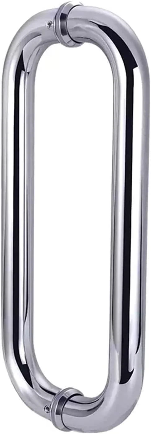 دستگیره های درب تجاری برای درب های شیشه ای داخلی و خارجی، دستگیره های درب استیل ضد زنگ با شکل گرد، دستگیره مدرن درب کشویی حمام، 32.5 سانتی متر (12 3/4 اینچ)*30 سانتی متر