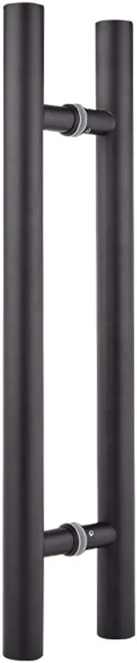 دستگیره درب کشویی انبار، استیل ضد زنگ مشکی، مناسب برای درب شیشه ای/لوله ای، درب کشویی تجاری، 5 سایز، 800 * 500 میلی متر