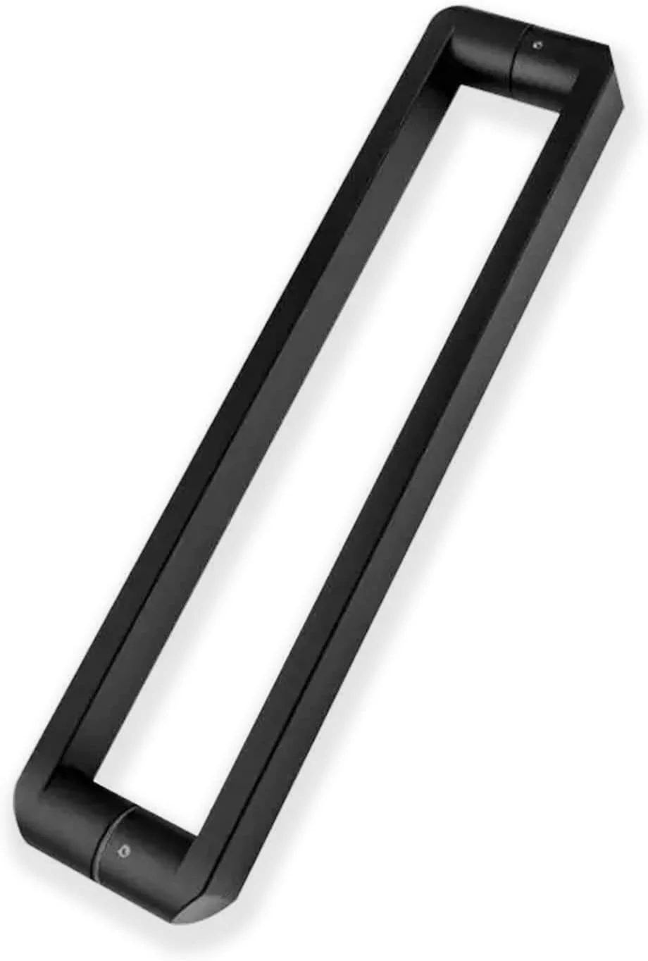 دستگیره های درب کششی مشکی مات، دستگیره مدرن درب داخلی با پیچ های نصب، دستگیره درب شیشه ای حمام شامل تمام اتصالات نصب، 64cm(25 1/4")*60cm