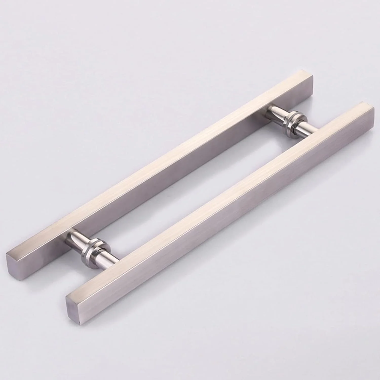 دستگیره درب کشویی، ست سخت افزاری دستگیره درب انبار، دستگیره مدرن درب کشویی انبار، دستگیره های مدرن و مقاوم از جنس استیل ضد زنگ برای درب حمام و دوش، مدل L:100cm(39.3in)/70cm(27.5in)