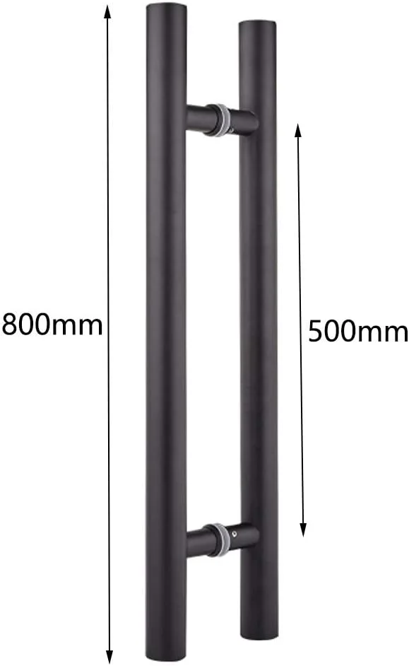 دستگیره درب کشویی انبار، استیل ضد زنگ مشکی، مناسب برای درب شیشه ای/لوله ای، درب کشویی تجاری، 5 سایز، 800 * 500 میلی متر دستگیره درب کشویی انبار، استیل ضد زنگ مشکی، مناسب برای درب شیشه ای/لوله ای، درب کشویی تجاری، 5 سایز، 800 * 500 میلی متر