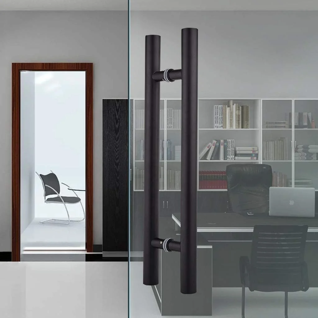 دستگیره درب کشویی انبار، استیل ضد زنگ مشکی، مناسب برای درب شیشه ای/لوله ای، درب کشویی تجاری، 5 سایز، 800 * 500 میلی متر دستگیره درب کشویی انبار، استیل ضد زنگ مشکی، مناسب برای درب شیشه ای/لوله ای، درب کشویی تجاری، 5 سایز، 800 * 500 میلی متر