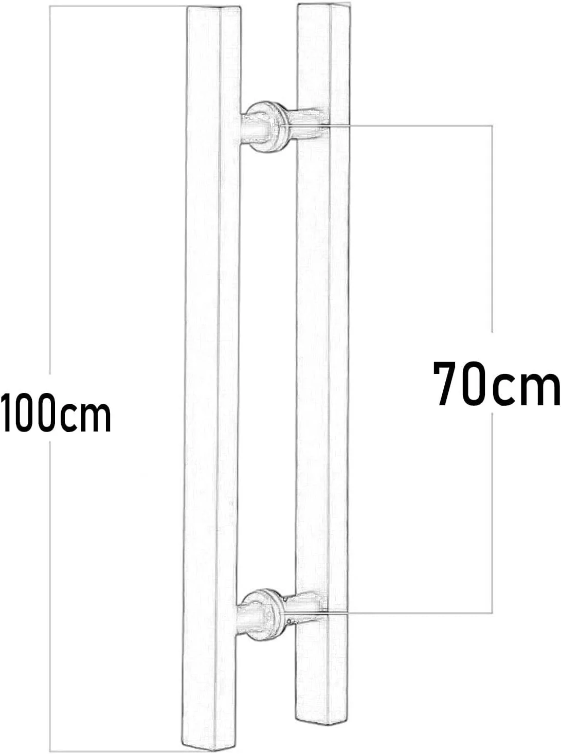 دستگیره درب کشویی، ست سخت افزاری دستگیره درب انبار، دستگیره مدرن درب کشویی انبار، دستگیره های مدرن و مقاوم از جنس استیل ضد زنگ برای درب حمام و دوش، مدل L:100cm(39.3in)/70cm(27.5in) دستگیره درب کشویی، ست سخت افزاری دستگیره درب انبار، دستگیره مدرن درب کشویی انبار، دستگیره های مدرن و مقاوم از جنس استیل ضد زنگ برای درب حمام و دوش، مدل L:100cm(39.3in)/70cm(27.5in)