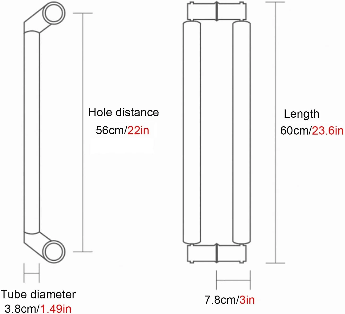 دستگیره درب کشویی شیشه ای مدرن، دستگیره فشاری و کششی برای دفتر/استودیو/حمام/فروشگاه، طلایی - 60 سانتی متر دستگیره درب کشویی شیشه ای مدرن، دستگیره فشاری و کششی برای دفتر/استودیو/حمام/فروشگاه، طلایی - 60 سانتی متر