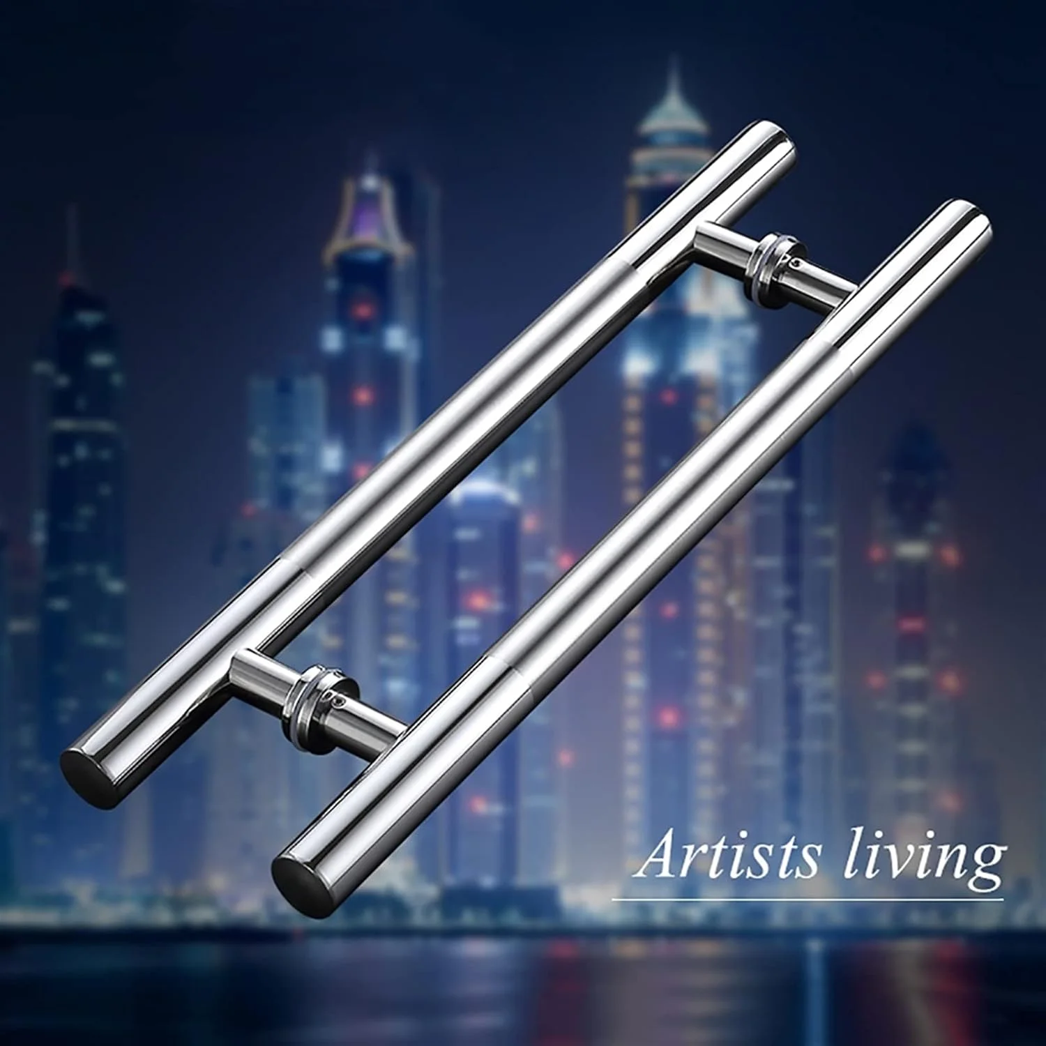 دستگیره درب لوله ای گرد استیل ضد زنگ برس خورده / دستگیره فشاری-کششی درب شیشه ای اداری / دستگیره درب چوبی کشویی انبار - 8 سایز، 1000×700×38 میلی متر دستگیره درب لوله ای گرد استیل ضد زنگ برس خورده / دستگیره فشاری-کششی درب شیشه ای اداری / دستگیره درب چوبی کشویی انبار - 8 سایز، 1000×700×38 میلی متر