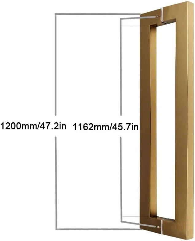 دستگیره درب، دستگیره درب شیشه ای هتل اداری مدرن مینیمالیستی، دستگیره لوله مربعی استیل طلایی تیتانیومی، 5 طول، 1200×1162 میلی متر دستگیره درب، دستگیره درب شیشه ای هتل اداری مدرن مینیمالیستی، دستگیره لوله مربعی استیل طلایی تیتانیومی، 5 طول، 1200×1162 میلی متر