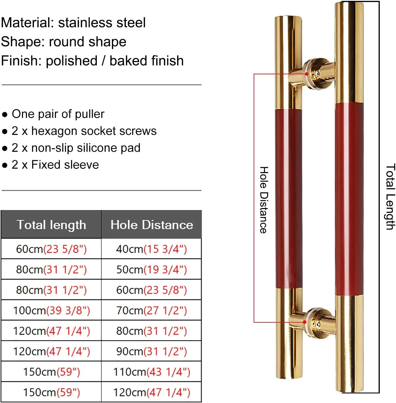 دستگیره کششی درب انبار، دستگیره میله ای درب ورودی، دستگیره شیشه ای دو طرفه درب حمام، پرداخت رنگ شده، 60cm(23 5/8")*40cm دستگیره کششی درب انبار، دستگیره میله ای درب ورودی، دستگیره شیشه ای دو طرفه درب حمام، پرداخت رنگ شده، 60cm(23 5/8")*40cm
