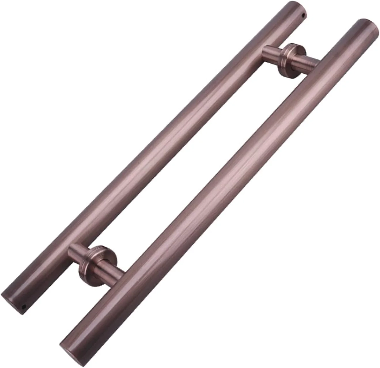 دستگیره کشویی درب انبار برای درب چوبی و شیشه ای، دستگیره سخت افزاری گرد با لوازم جانبی، دستگیره درب ورودی، برنز قرمز - 150 سانتی متر * 110 سانتی متر