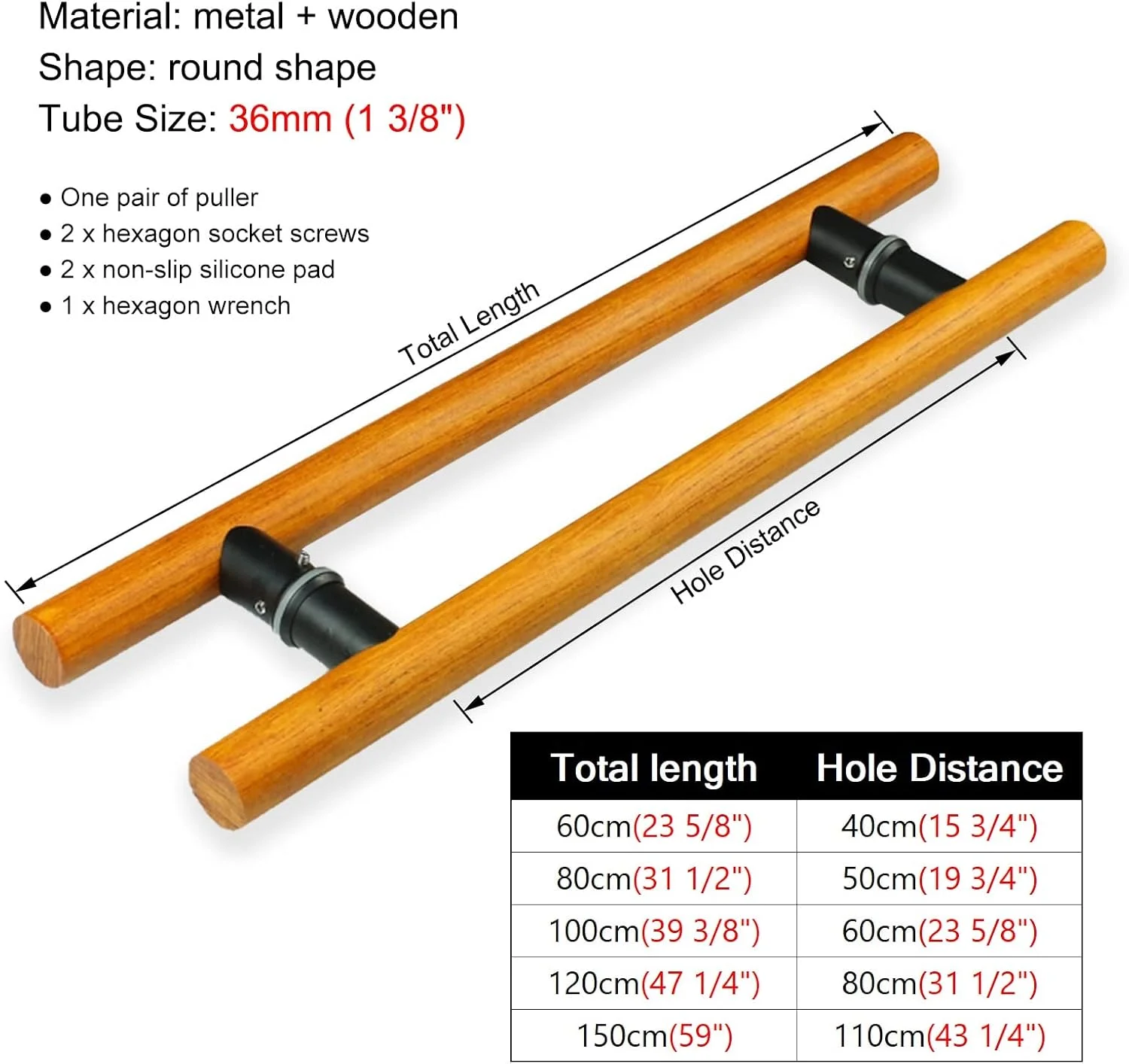 دستگیره کششی چوبی درب شیشه ای، ست دستگیره میله ای فشاری کششی درب، دستگیره بلند درب برای درب انبار، دستگیره میله ای دو طرفه سنگین، زرد کهربایی - 150 سانتی متر (59 اینچ)*110 سانتی متر دستگیره کششی چوبی درب شیشه ای، ست دستگیره میله ای فشاری کششی درب، دستگیره بلند درب برای درب انبار، دستگیره میله ای دو طرفه سنگین، زرد کهربایی - 150 سانتی متر (59 اینچ)*110 سانتی متر