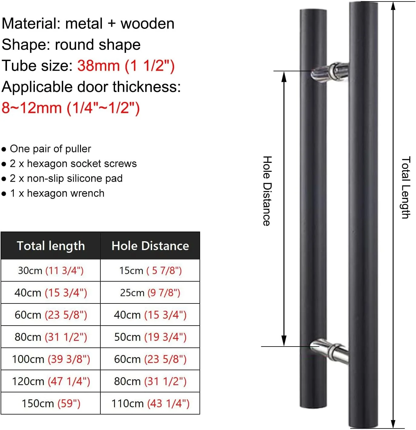 دستگیره درب شیشه ای ورودی دفتر، دستگیره مدرن درب چوبی انبار، میله فشاری درب گرد دو طرفه، 30/40/60/80/100/120/150 سانتی متر، مشکی-80 سانتی متر دستگیره درب شیشه ای ورودی دفتر، دستگیره مدرن درب چوبی انبار، میله فشاری درب گرد دو طرفه، 30/40/60/80/100/120/150 سانتی متر، مشکی-80 سانتی متر