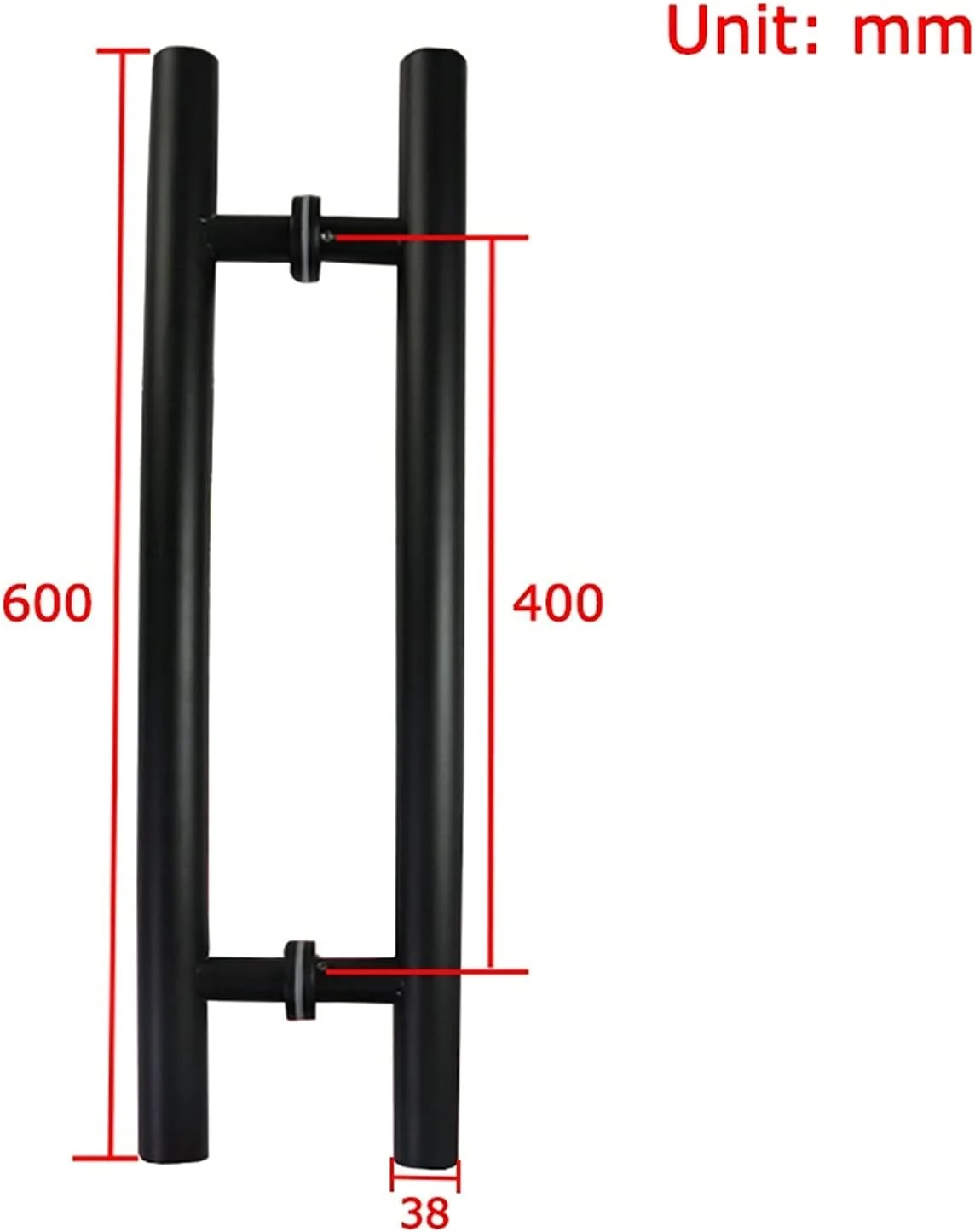 دستگیره درب سخت افزاری، دستگیره درب کشویی لوله گرد استیل مشکی، دستگیره فشاری-کششی درب شیشه ای چوبی، 4 طول، 600×400×38 میلی متر دستگیره درب سخت افزاری، دستگیره درب کشویی لوله گرد استیل مشکی، دستگیره فشاری-کششی درب شیشه ای چوبی، 4 طول، 600×400×38 میلی متر