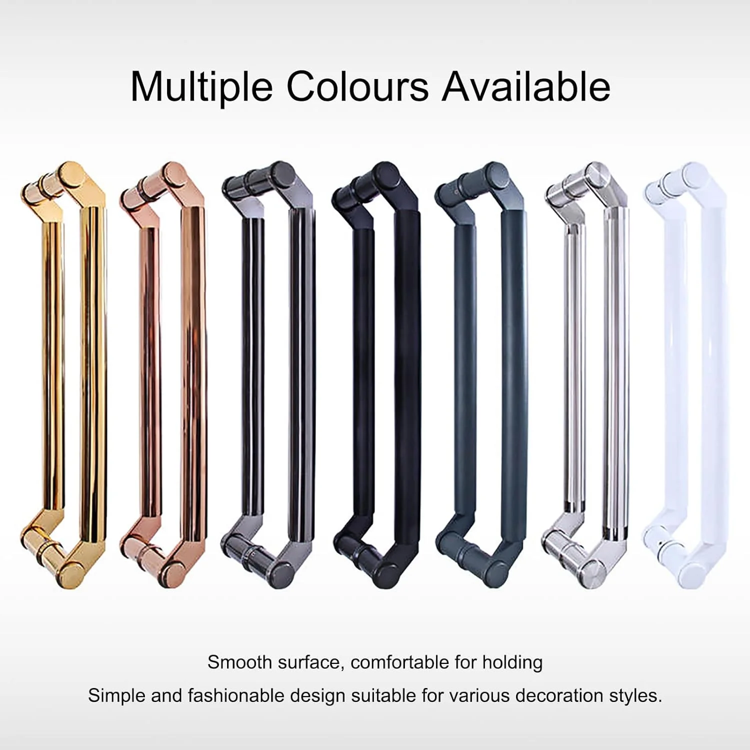 دستگیره های درب شیشه ای کششی تجاری، دستگیره های گرد دو طرفه درب شیشه ای برای درب ورودی، میله فشاری درب کشویی استیل ضد زنگ، خاکستری تیره - 124 سانتی متر (48 7/8 اینچ) * 120 سانتی متر دستگیره های درب شیشه ای کششی تجاری، دستگیره های گرد دو طرفه درب شیشه ای برای درب ورودی، میله فشاری درب کشویی استیل ضد زنگ، خاکستری تیره - 124 سانتی متر (48 7/8 اینچ) * 120 سانتی متر