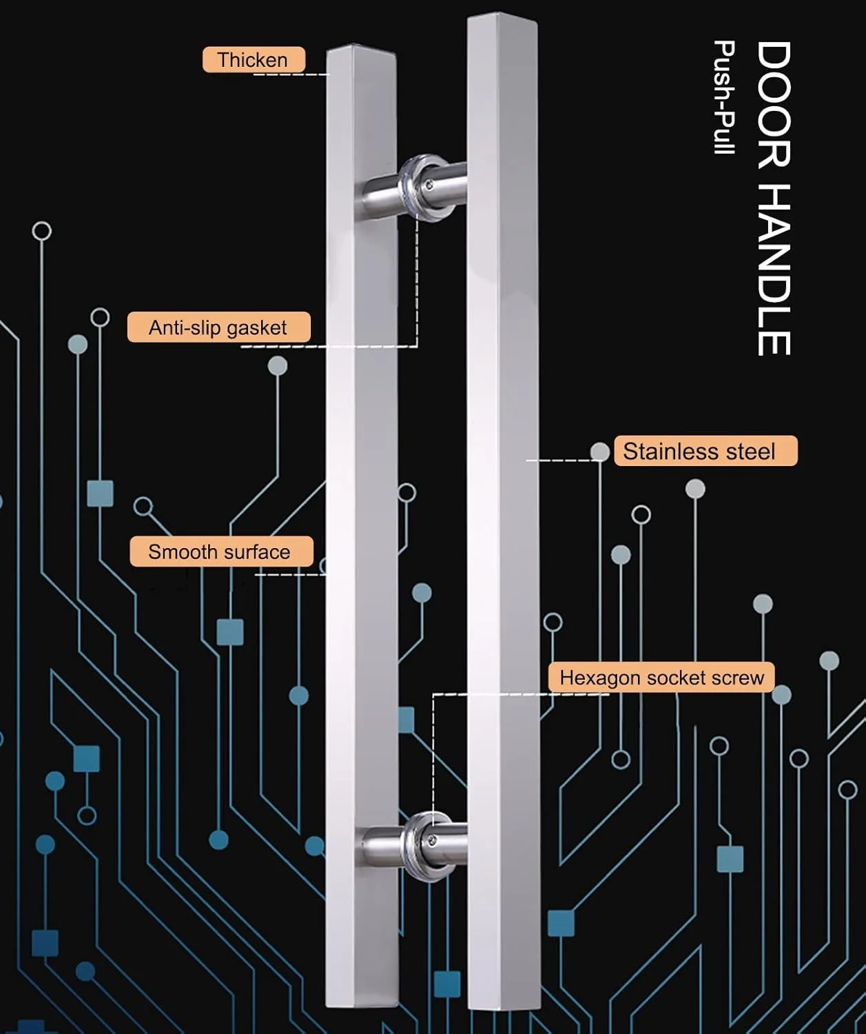 دستگیره درب شیشه ای داخلی مربع، دستگیره درب اتاق نشیمن مدرن، دستگیره کشویی درب انبار برای درب فروشگاه و دفتر، 50/60/80/100/120/150 سانتی متر، رزگلد-80 سانتی متر دستگیره درب شیشه ای داخلی مربع، دستگیره درب اتاق نشیمن مدرن، دستگیره کشویی درب انبار برای درب فروشگاه و دفتر، 50/60/80/100/120/150 سانتی متر، رزگلد-80 سانتی متر