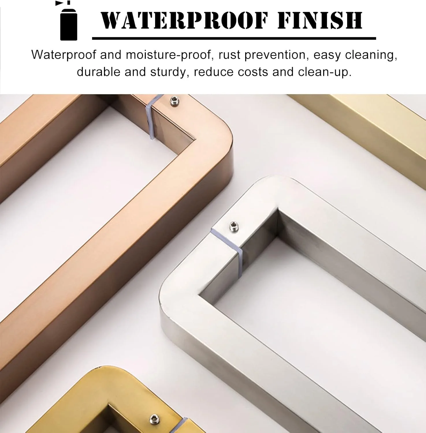 دستگیره درب با گوشههای گرد برای درب شیشهای، دستگیره کشویی مربعی ۱۳/۱۷/۲۱/۲۵ اینچی، دستگیرههای درب استیل ضد زنگ برس خورده، میلههای درب داخلی دو طرفه، طلایی - 42.5 سانتیمتر (17 اینچ) دستگیره درب با گوشههای گرد برای درب شیشهای، دستگیره کشویی مربعی ۱۳/۱۷/۲۱/۲۵ اینچی، دستگیرههای درب استیل ضد زنگ برس خورده، میلههای درب داخلی دو طرفه، طلایی - 42.5 سانتیمتر (17 اینچ)