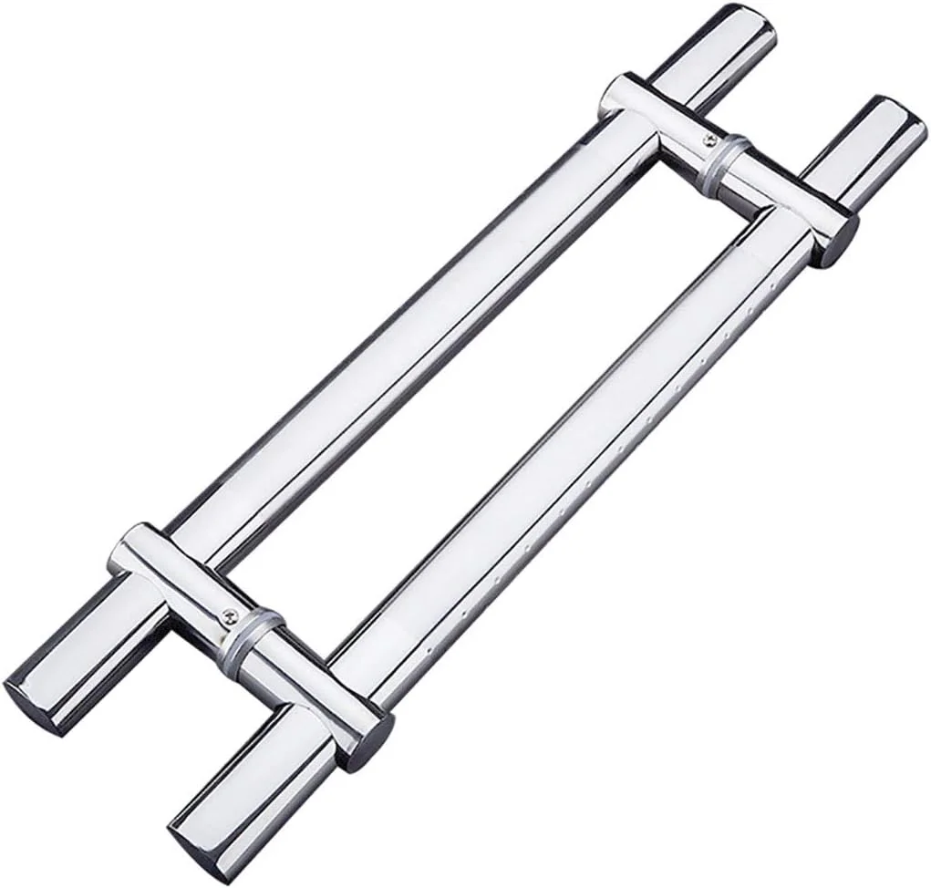 دستگیره درب چوبی و شیشه ای، دستگیره استیل ضد زنگ سنگین، فاصله سوراخ قابل تنظیم، 4 طول، 60×40 سانتی متر