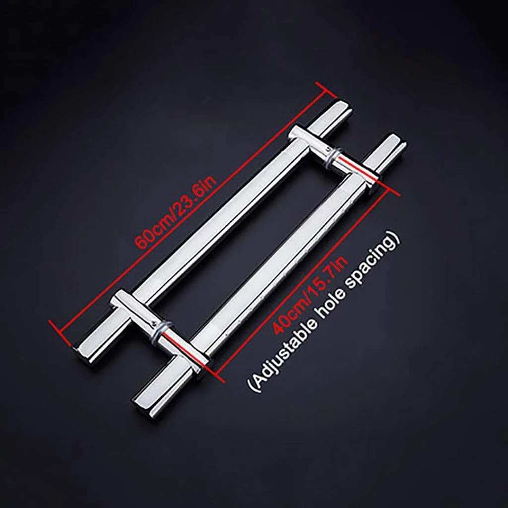 دستگیره درب چوبی و شیشه ای، دستگیره استیل ضد زنگ سنگین، فاصله سوراخ قابل تنظیم، 4 طول، 60×40 سانتی متر دستگیره درب چوبی و شیشه ای، دستگیره استیل ضد زنگ سنگین، فاصله سوراخ قابل تنظیم، 4 طول، 60×40 سانتی متر