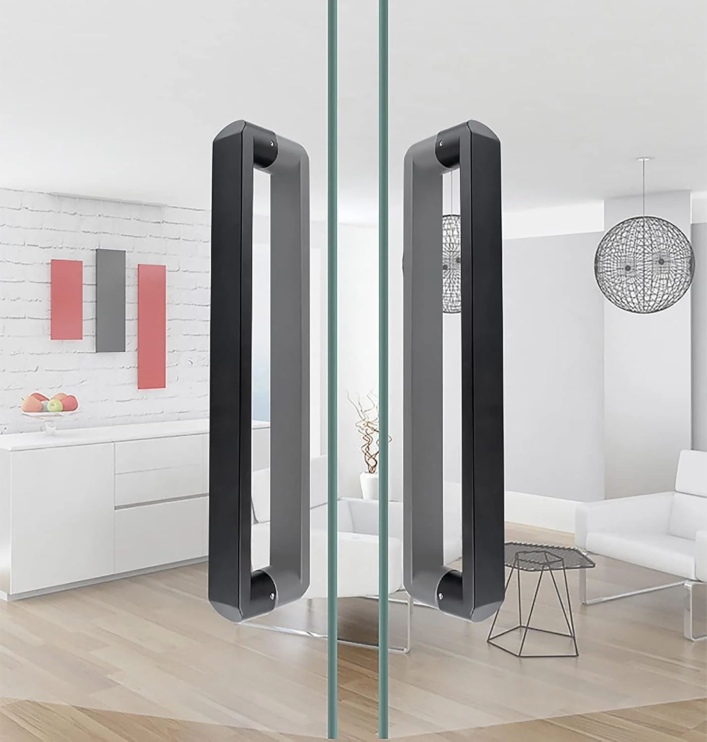 دستگیره درب ورودی مربع مشکی - طول 30/45/83/122 سانتی متر، دستگیره کششی مدرن فولادی - برای درب انبار/شیشه کشویی حمام، شامل اتصالات، مشکی - 34 سانتی متر دستگیره درب ورودی مربع مشکی - طول 30/45/83/122 سانتی متر، دستگیره کششی مدرن فولادی - برای درب انبار/شیشه کشویی حمام، شامل اتصالات، مشکی - 34 سانتی متر