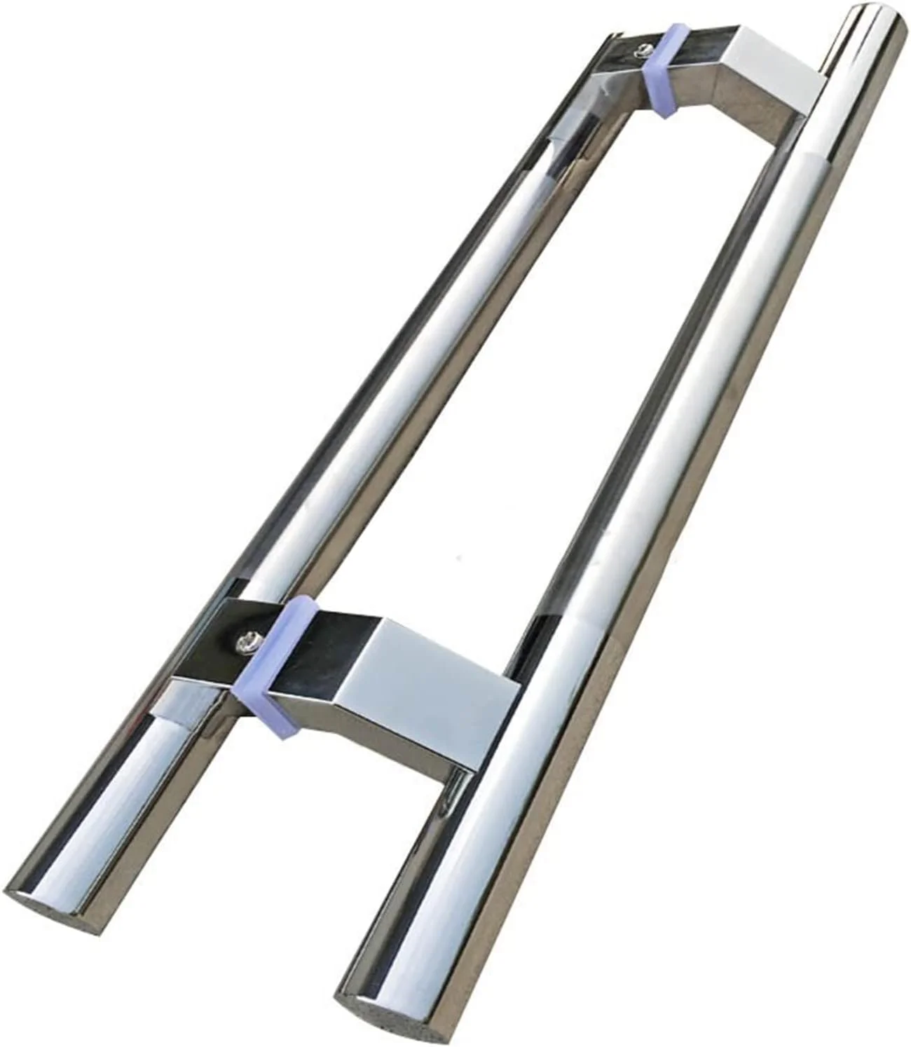 دستگیره درب کشویی انبار نقره ای، دستگیره فشاری کششی درب به طول 60/80/100/120/150 سانتی متر برای درب های شیشه ای/چوبی داخلی و خارجی