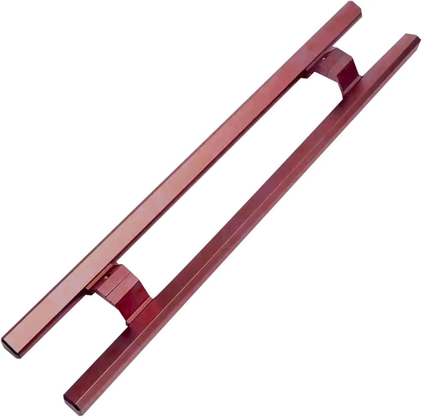 دستگیره کشویی درب انبار، دستگیره فشاری-کششی درب انبار، دستگیره های درب شیشه ای آلومینیومی سنگین، دستگیره های کششی درب ورودی تجاری برای دفتر، برنز قرمز-L 120 سانتی متر/47.2 اینچ - 80 سانتی متر