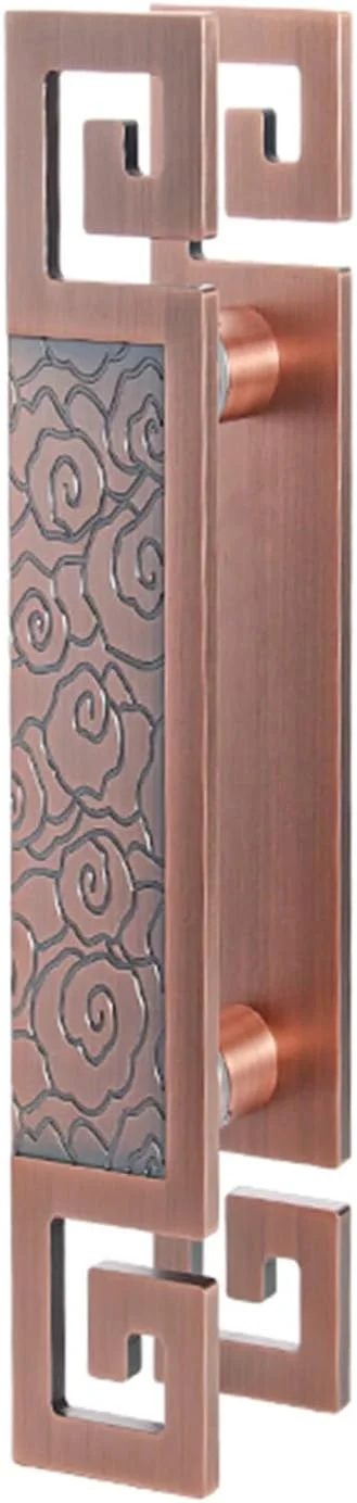 دستگیره کشویی درب انبار، دستگیره دروازه برنزی تجاری، دستگیره های کششی آلیاژ آلومینیوم برای مغازه ها، درب های فشاری کششی، برای درب شیشه ای/چوبی، قرمز-80X50cm/31.5"X19.7"