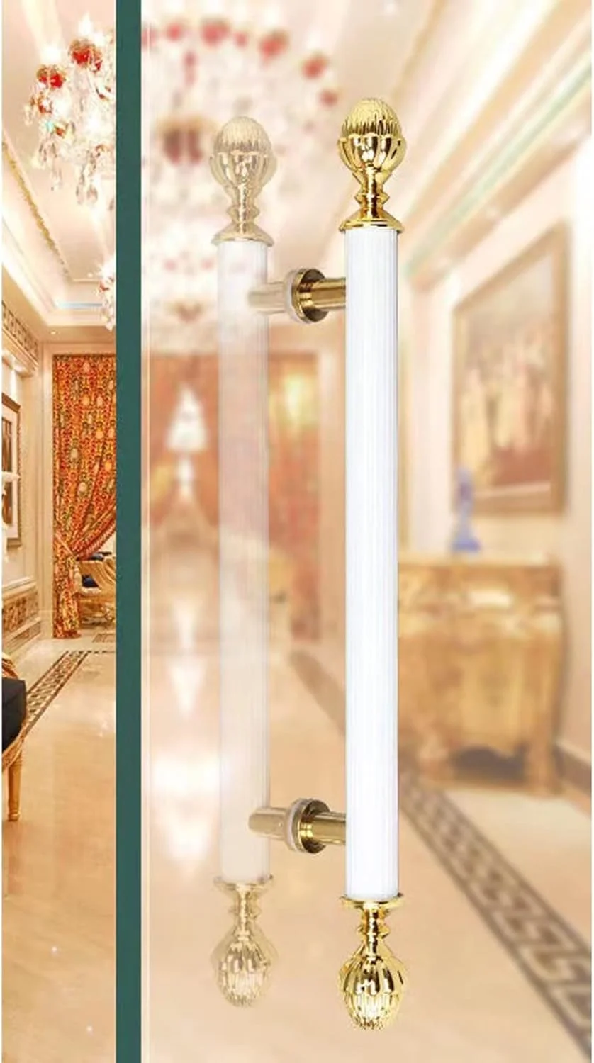 دستگیره درب کشویی انبار، دستگیره کششی درب ورودی بلند، دستگیره درب کشویی انبار استیل ضد زنگ سنگین، سخت افزار درب شیشه ای، مناسب برای داخل و خارج خانه، آشپزخانه، حمام، سفید - 120 سانتی متر