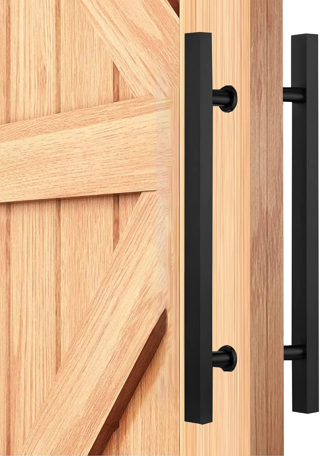 دستگیره میله ای کششی مدرن، دستگیره درب کشویی انبار برای درب های ضخیم 3 اینچی، دستگیره های ضد آب برای حصارهای پاسیو باغ بیرونی، مقاوم و دو طرفه، مشکی - بلند 120 سانتی متر / 47.2 اینچ